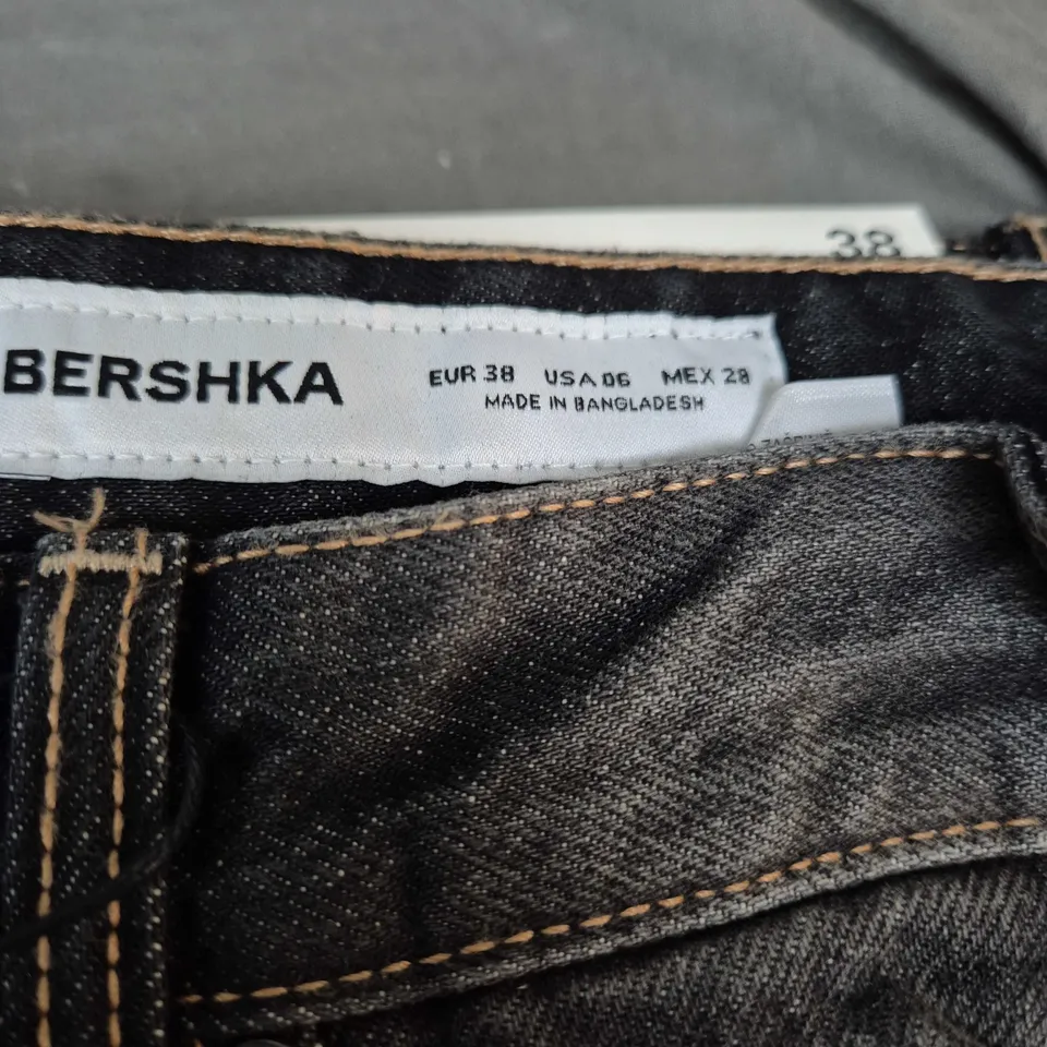 BERSHKA WOMEN'S DENIM JEANS – DARK WASH, UK 10 (EU 38)