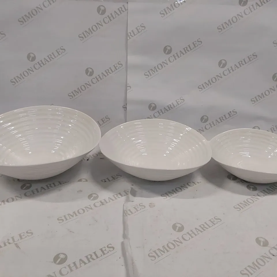 BOXED SOPHIE CONRAN PORTMEIRION SALAD BOWLS, SET OF 3 (1 BOX)