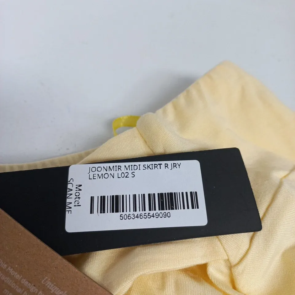 MOTEL MIDI SKIRT – LEMON, UK SIZE S