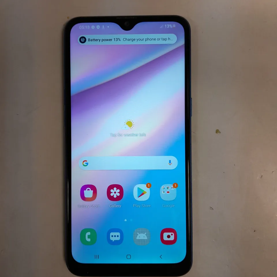 SAMSUNG GALAXY A10S SMARTPHONE IN BLUE 