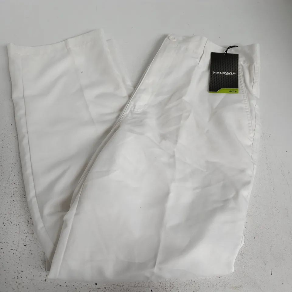 DUNLOP GOLF BRIGHT TROUSERS IN WHITE - 36W/31R
