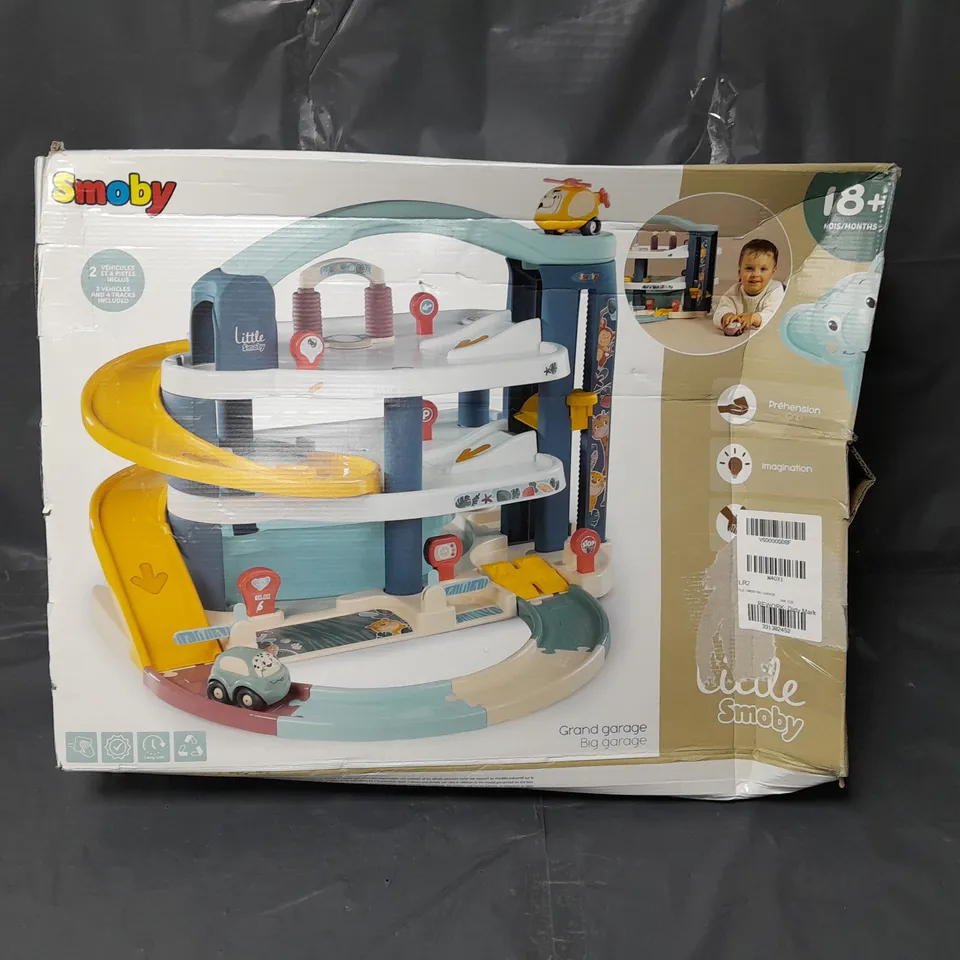 BOXED SMOBY LITTLE SMOBY BIG GARAGE RRP £59.99