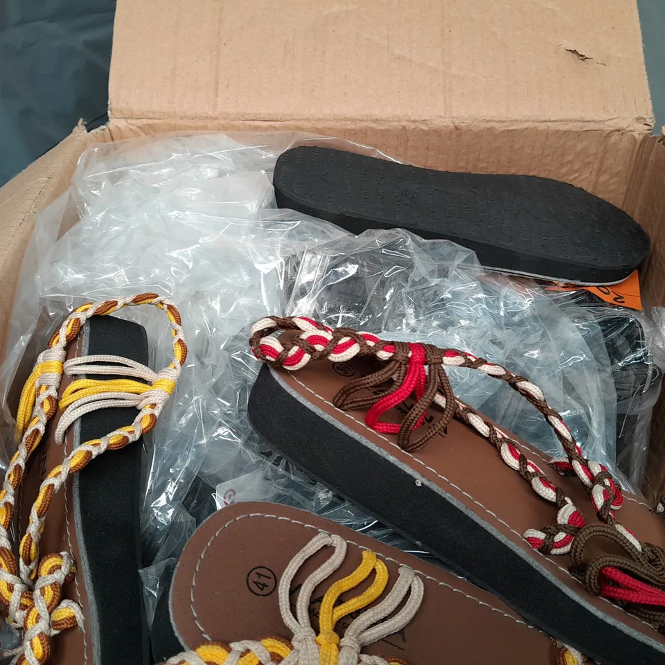 BOX OF APPROX 15 ASSORTED SHOES IN VARIOUS SIZES 