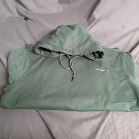 CROSSHATCH HOODIE – OLIVE GREEN, MEN'S CLOTHING 2XL