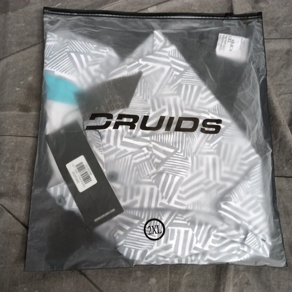 BAGGED DRUIDS DAZZLE POLO SHIRT – GREY, UK 2XL