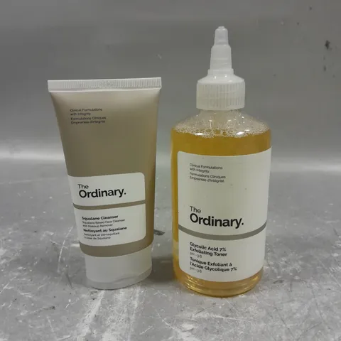 THE ORDINARY SQUALENE CLEANSER 50ML AND GLYCOLIC ACID 7% EXFOLIATING TONER 240ML