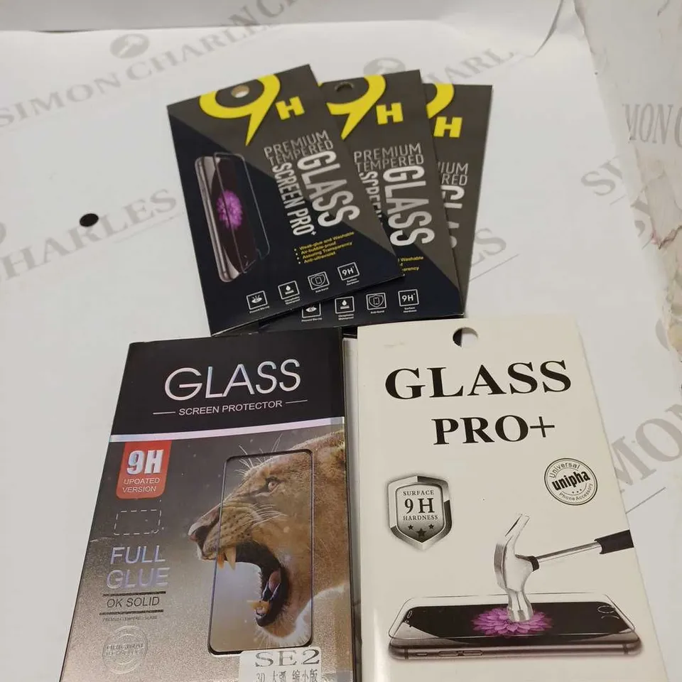 LOT OF FIVE DIFFERENT SCREEN PROTECTORS