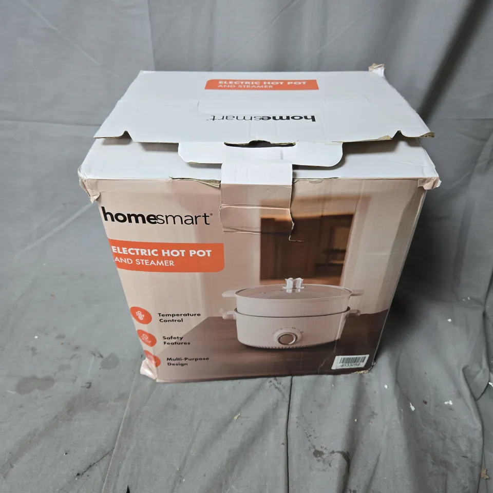 HOMESMART ELECTRIC HOT POT & STEAMER – GREY