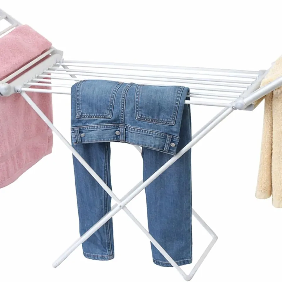 EXTENDABLE ELECTRIC HEATED FOLDING CLOTHES HORSE AIRER DRYER