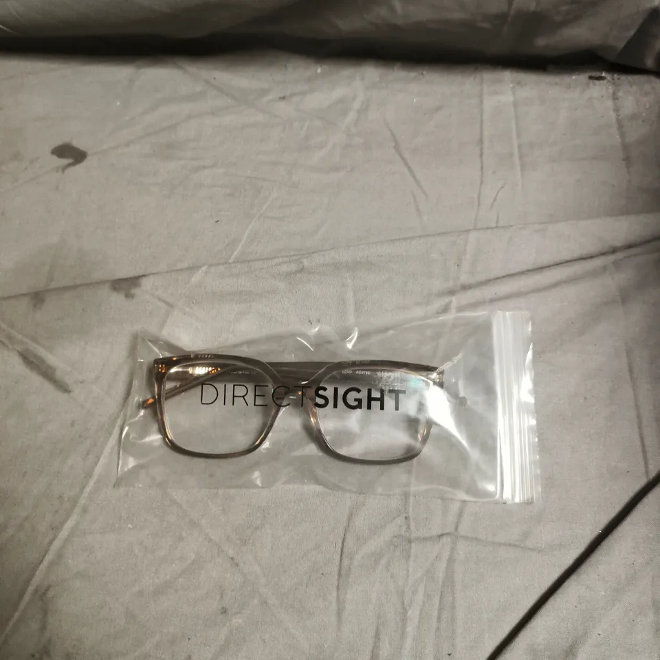 BOX OF ASSORTED GLASSES INCLUDING ONE READER , GLASSES DIRECT AND DIRECT SIGHT 