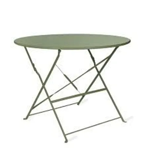 BOXED RIVE DROITE BISTRO TABLE LARGE THISTLE GREEN POWDER COATED STEEL