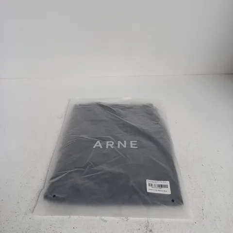 ARNE SERIA KNITTED CREW NECK COLOUR BLOCK T SHIRT SLATE BLUE MEDIUM