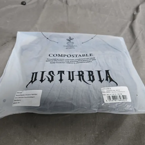 BAGGED DISTURBIA ALDER COTTON IVY DETAIL CROP TOP – UK 14