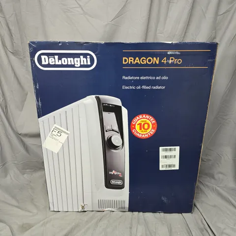 BOXED DELONGHI DRAGON 4 OIL FILLED RADIATOR - COLLECTION ONLY