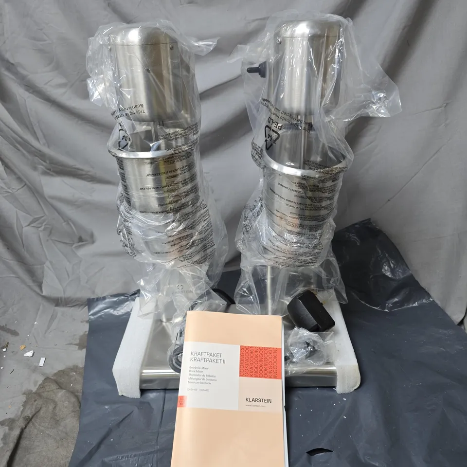 KLARSTEIN KRAFTPAKET II – STAINLESS STEEL DRINK MIXER (DUAL UNIT) – BOXED