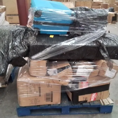 PALLET OF ASSORTED HOUSEHOLD GOODS TO INCLUDE;SUITCASE,BBQ GRILL,CAMPING TENT 