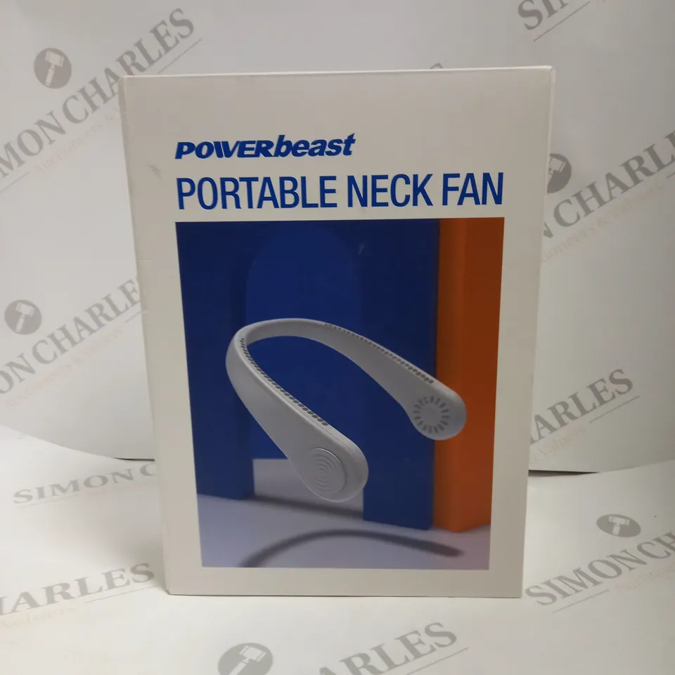 BOXED POWERBEATS PORTABLE NECK FAN 