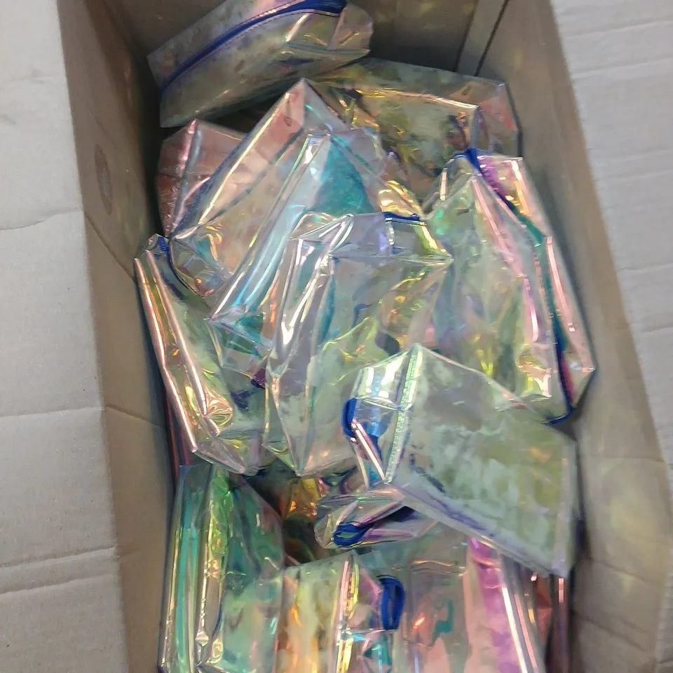 BOX OF APPROXIMATELY 50 COSMETIC BAGS