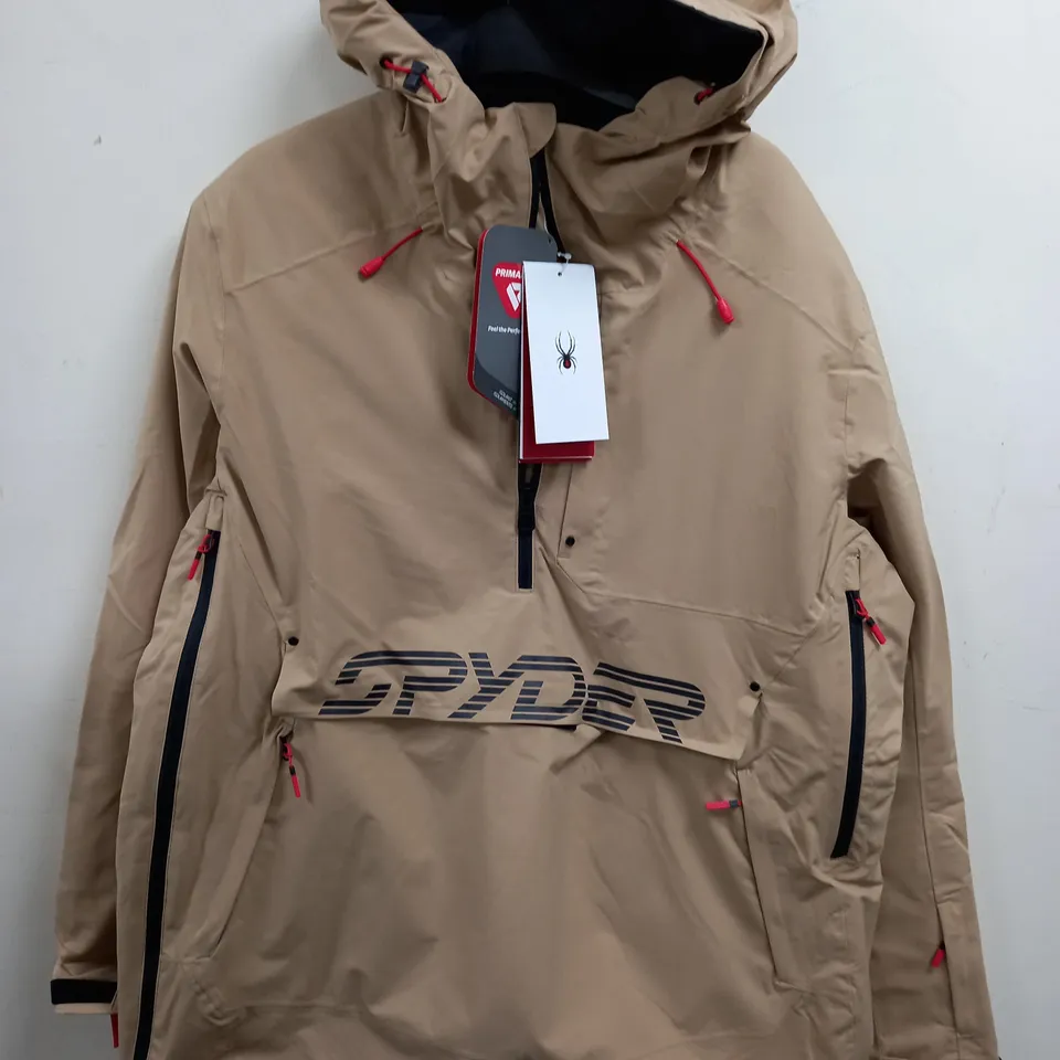 SPYDER SIGNAL ANORAK IN TAN MEN XL