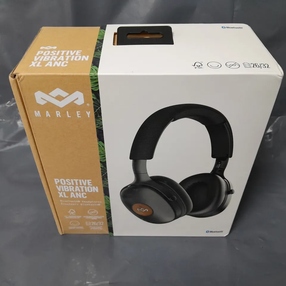 BOXED MARLEY POSITIVE VIBRATION XL ANC BLUETOOTH HEADPHONES