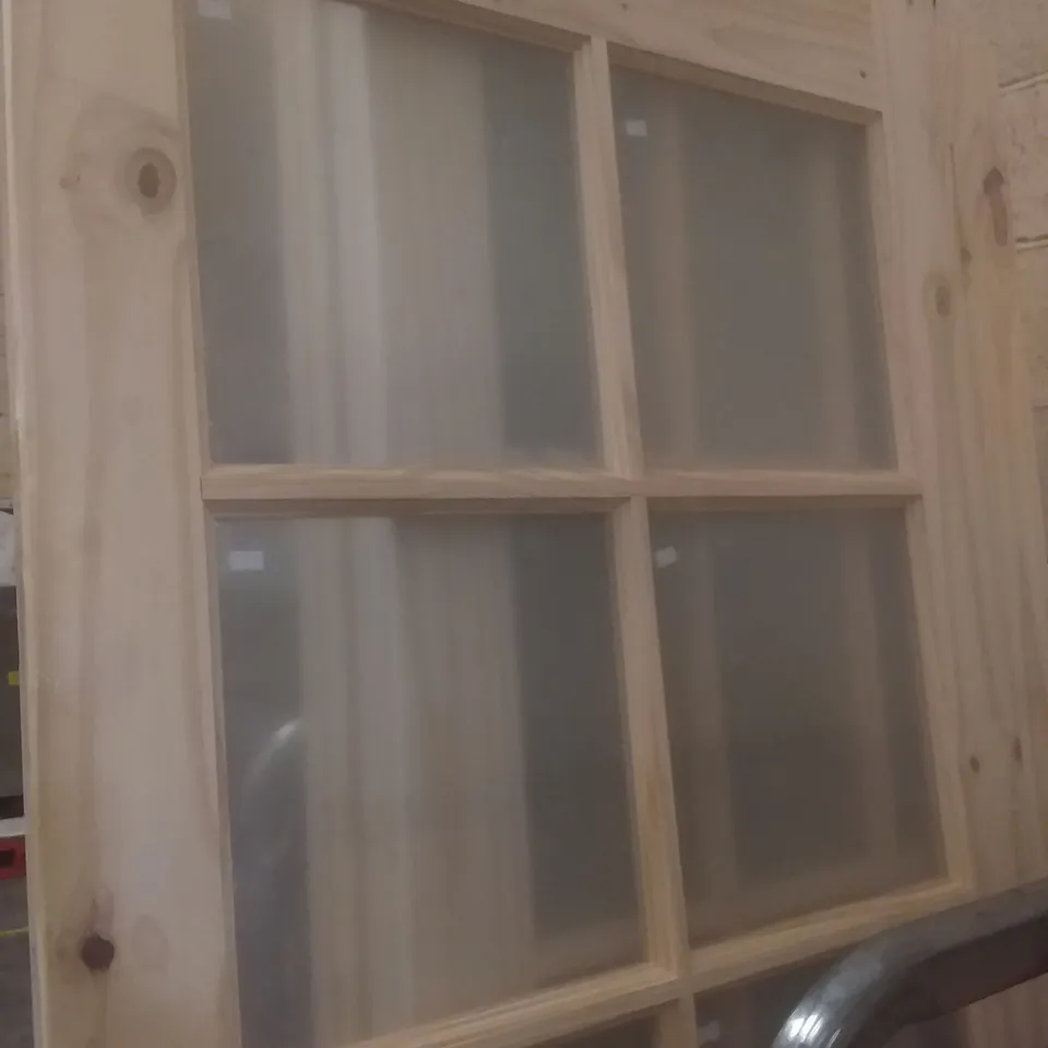 PINE INTERNAL DOOR WITH 10 GLASS PANES 200X84CM