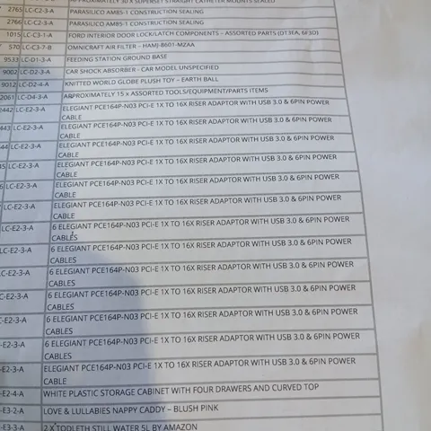 APOROXIMATELY 35 ASSORTED PRODUCTS TO INCLUDE; JUDE BAMBOO EVERYDAY PADS, LOVE AND LULLABIES NAPPY CADDY, KNITTED WORLD GLOBE PLUSH TOY, PARASILICIO CONSTRUCTION SEALING AND KAYMAN DUMBELL RACK