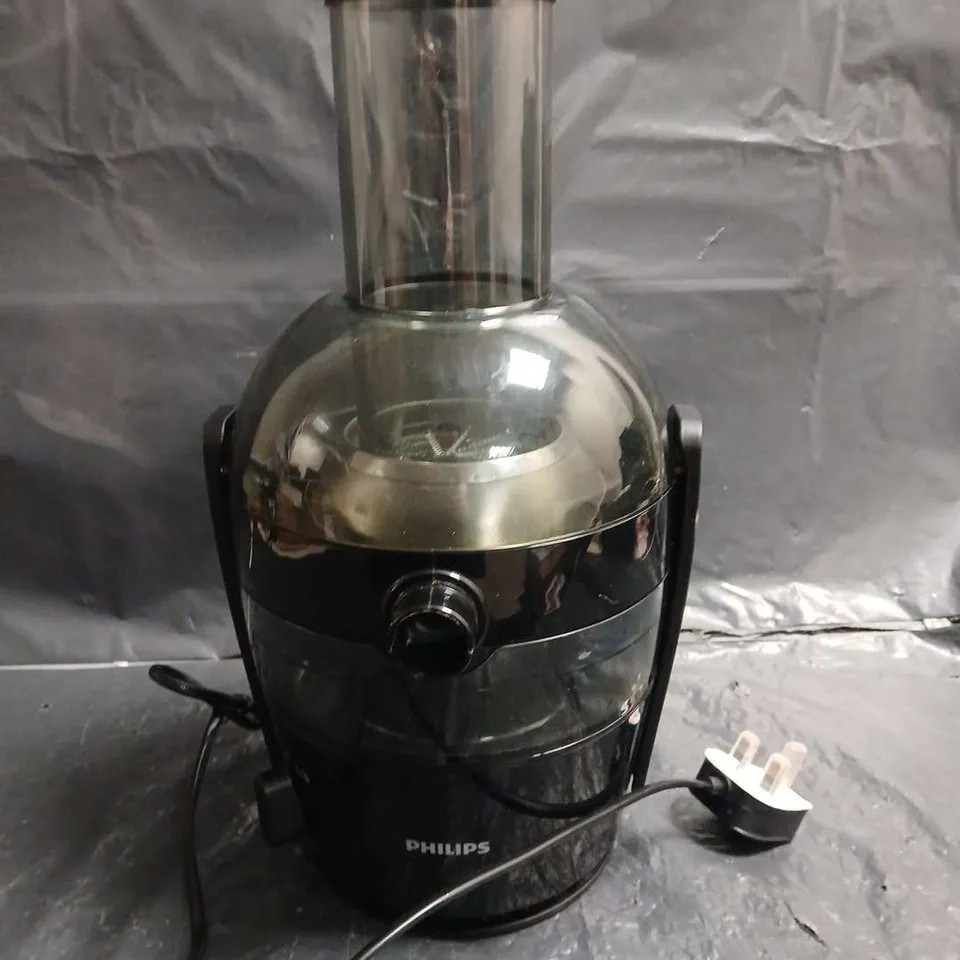 UNBOXED PHILIPS JUICER  JUICE EXTRACTOR WITH CLEAR FEED CHUTE IN BLACK