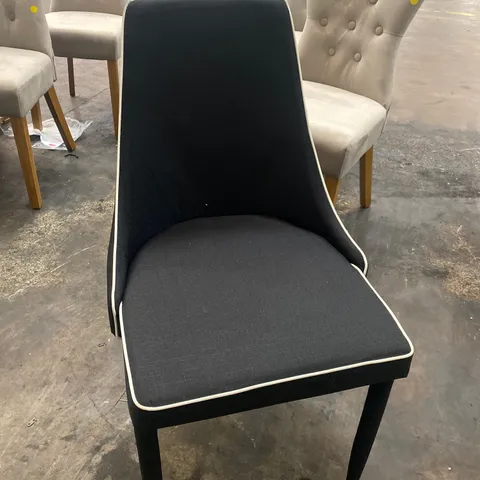 SLATE GREY FABRIC DINING ARMCHAIR