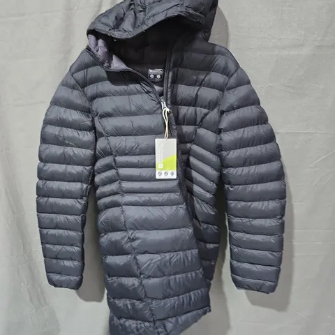 MOUNTAIN WAREHOUSE NAVY PUFFER COAT WITH HOOD – UK 14 (EU 42) WOMENS