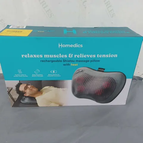 HOMEDICS RECHARGEABLE SHIATSU MASSAGE PILLOW WITH HEAT