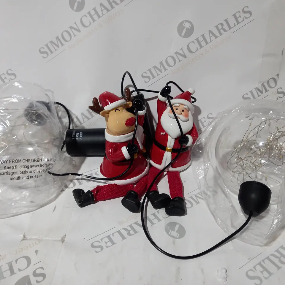 BOXED SANTA EXPRESS DANGLY LEG LIGHT STRAND