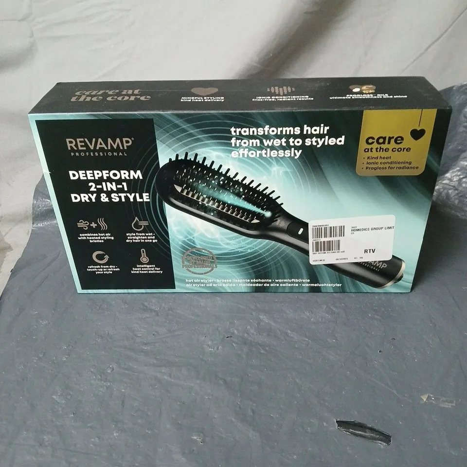 REVAMP DEEPFORM 2 IN 1 DRY AND STYLE HOT AIR STYLER BOXED