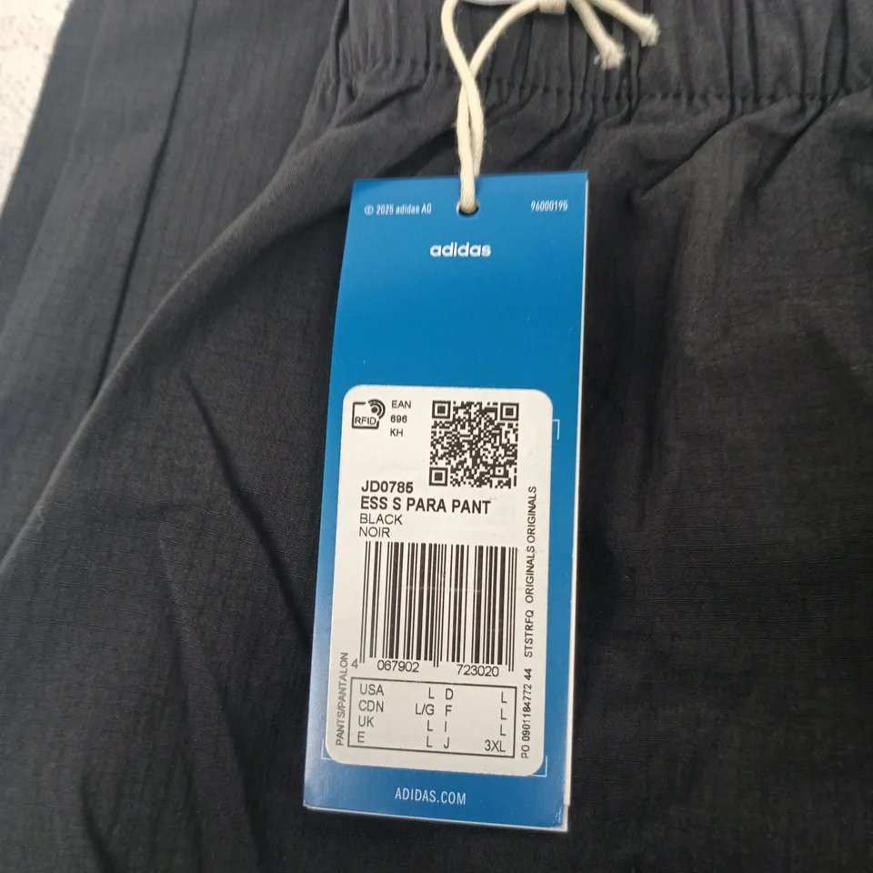 ADIDAS BLACK CARGO PANTS – MEN'S, UK 3XL