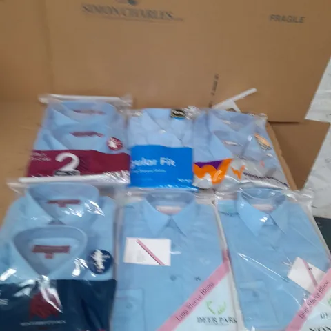 LARGE BOX OF ASSORTED SCHOOL UNIFORM IN VARIOUS SIZES