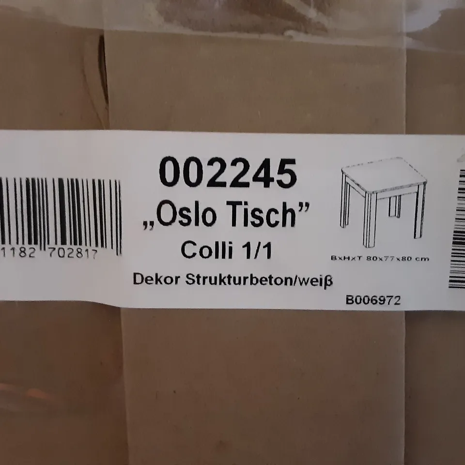 BOXED DESIGNER OSLO TABLE 