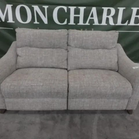 DESIGNER G PLAN MADE RILEY MOORE AUTUMN FABRIC ELECTRIC RECLINING LARGE SOFA
