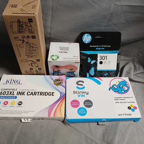 APPROXIMATELY 15 ASSORTED PRINTER INKS TO INCLUDE - HP, STINKY INK AND INK CARTRIDGES
