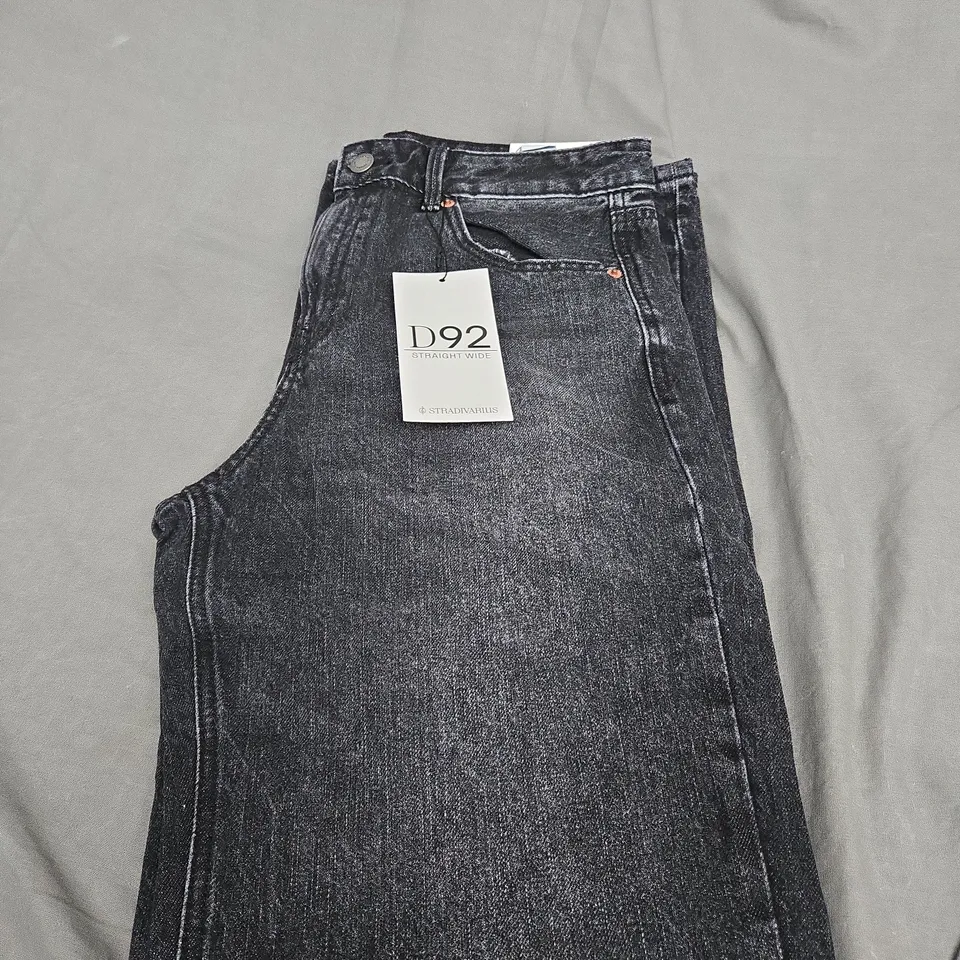 STRADIVARIUS D92 STRAIGHT WIDE LEG DENIM JEANS SIZE 12