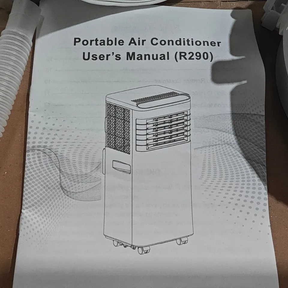 PORTABLE AIR CONDITIONER (R290) – WHITE, WITH HOSES AND MANUAL