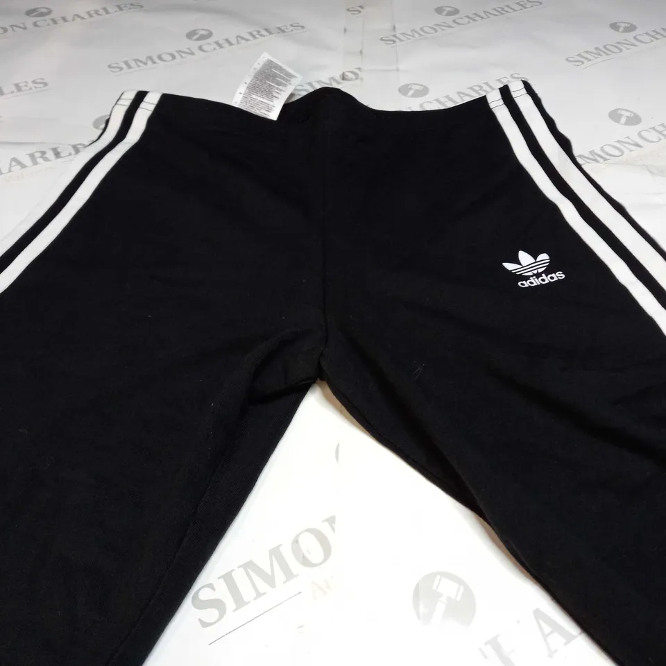 ADIDAS 3-STRIPE LEGGINGS IN BLACK - UK 14-15Y