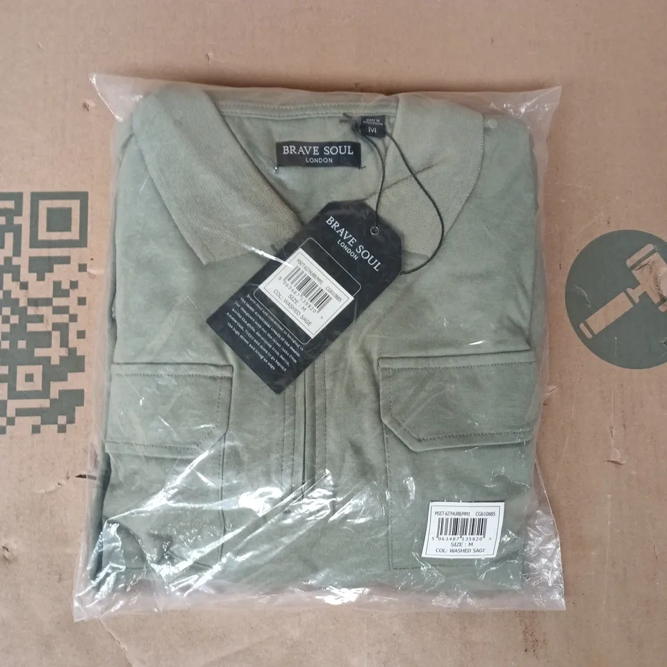 BAGGED BRAVE SOUL TOP IN SAGE SIZE MEDIUM
