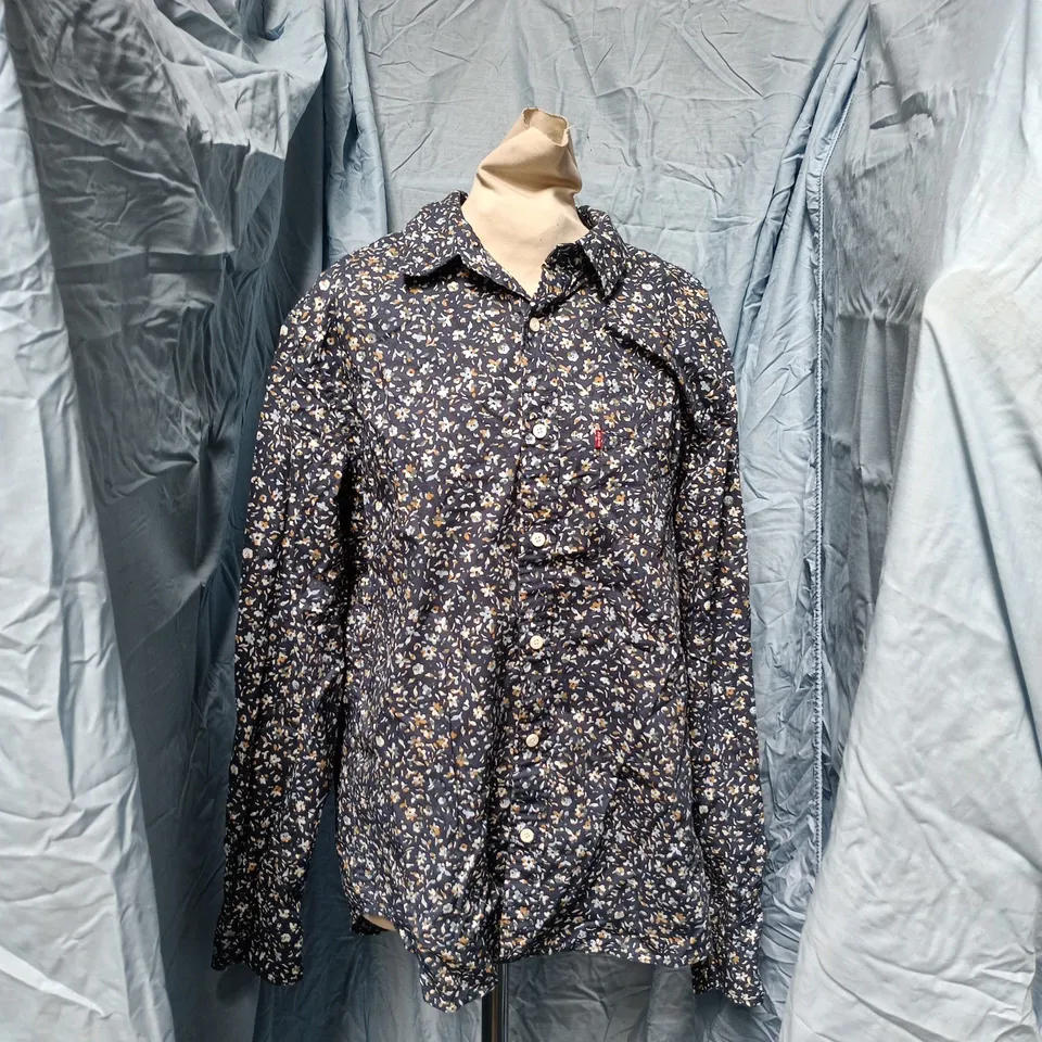 LEVI'S FLORAL PRINT SHIRT – NAVY, MEN'S, SIZE L