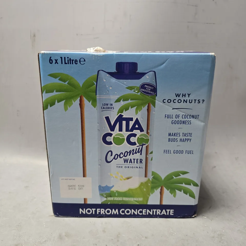 SEALED VITA COCO COCONUT WATER 6 X 1L