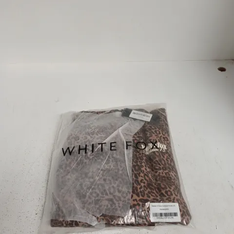 WHITE FOX LEOPARD PRINT OVERSIZED HOODIE – UK SIZE L/XL