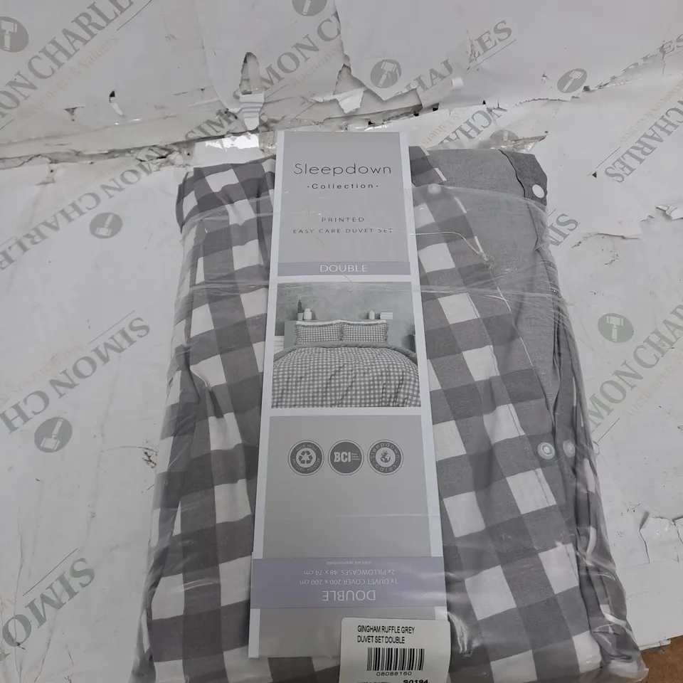 SLEEPDOWN COLLECTION PRINTED EASY CARE DUVET SET - DOUBLE 