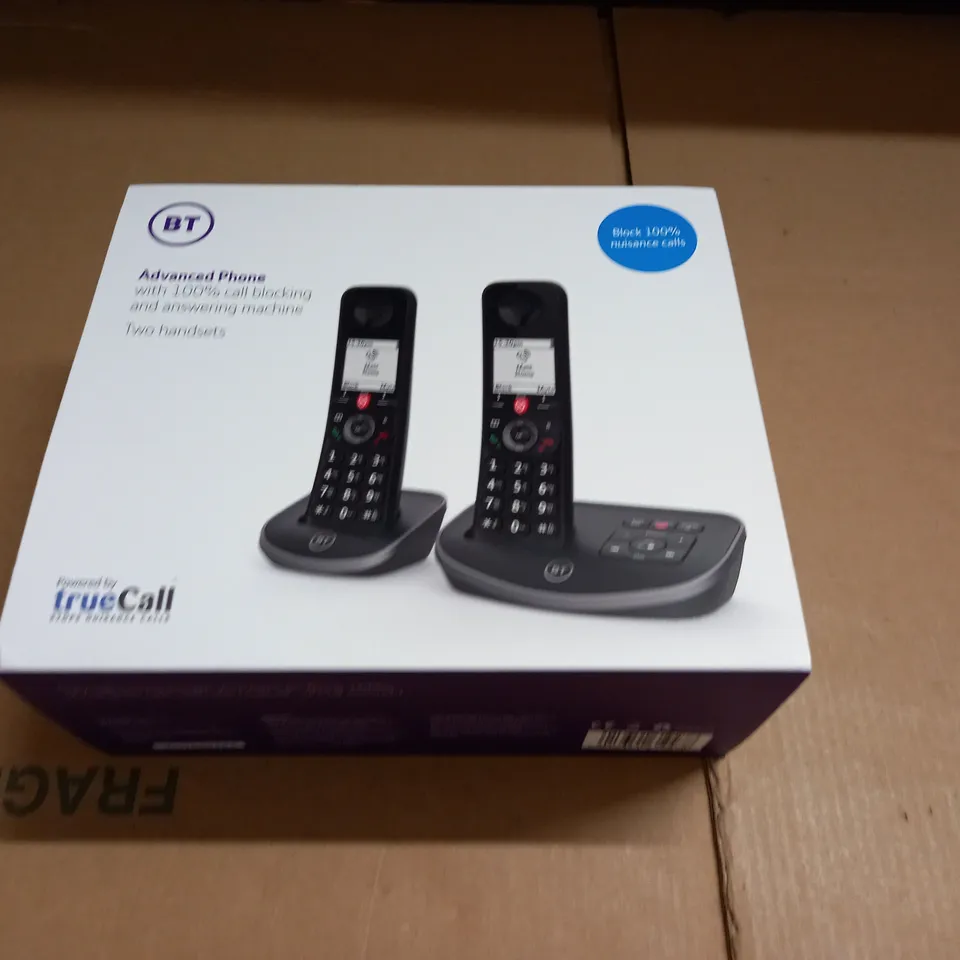 BOXED BT ADVANCED TWO HANDSET HOME PHONE SET