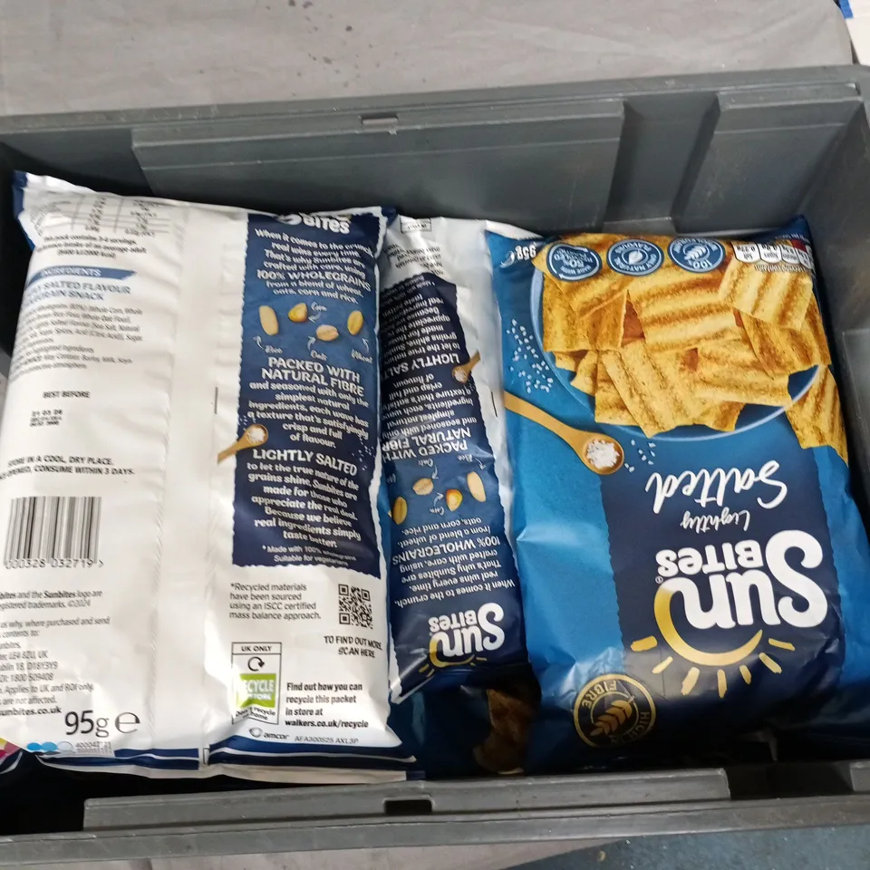 LOT OF 12 95G BAGS OF LIGHTLY SALTED SUN BITES