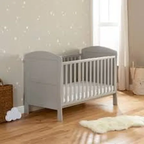 BOXED BABYMORE ASTON DROP SIDE COT BED – GREY (1 BOX)
