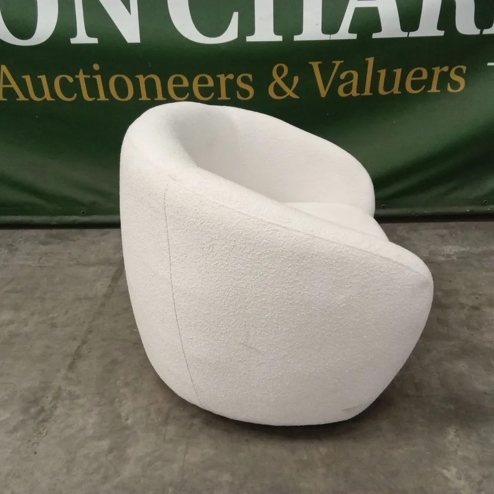 ROUNDI BOUCLE ARMCHAIR - CREAM WHITE