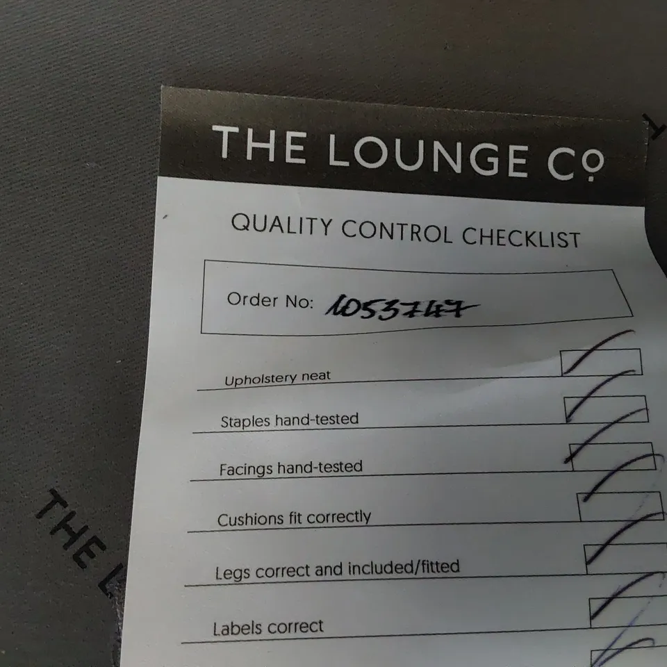 QUALITY BRITISH DESIGNER LOUNGE Co. FOUR SEATER SOFA CHARCOAL PLUSH FABRIC 